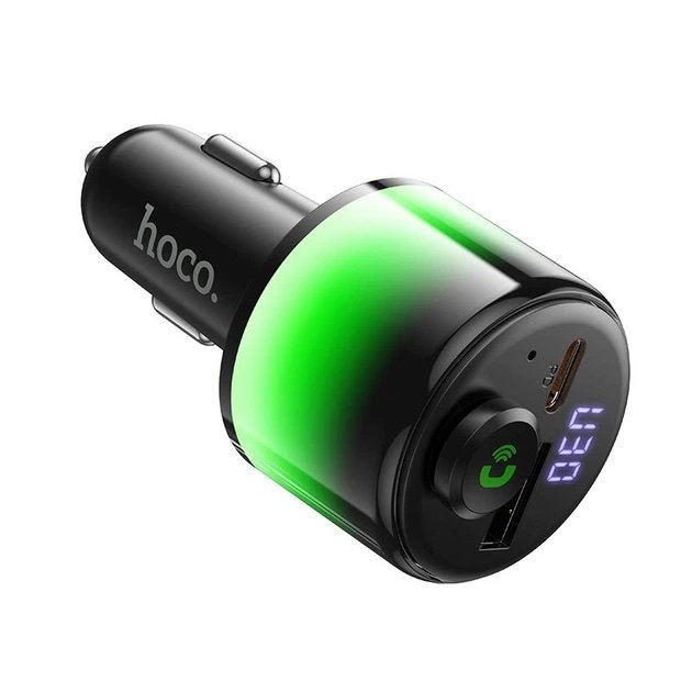 HOCO E166 Transmisor FM Bluetooth para Auto cargador PD 30W - Imagen 2