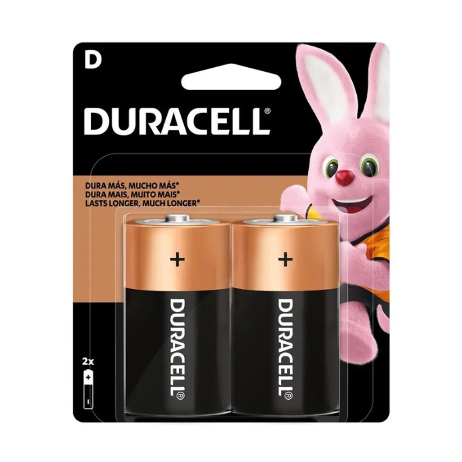 DURACELL D2 – Pack de 2 Pilas Alcalinas Tamaño D