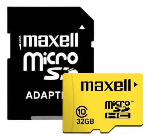 Memoria MicroSD Maxell 32GB Clase 10 con Adaptador SD