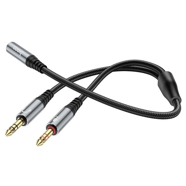 HOCO UPA21 – Adaptador de Audio Jack 3,5 mm Hembra a 2 Macho - Imagen 2