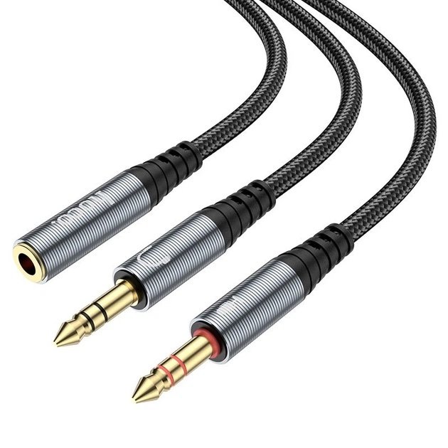 HOCO UPA21 – Adaptador de Audio Jack 3,5 mm Hembra a 2 Macho - Imagen 3