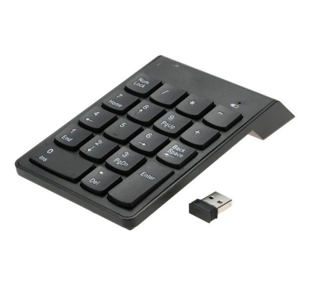 Teclado Numérico Inalámbrico USB – 18 Teclas con Receptor USB