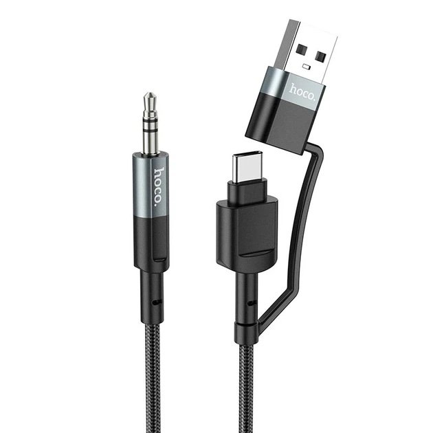 HOCO UPA23 – Adaptador de Audio USB-C y USB-A a Jack 3.5 mm