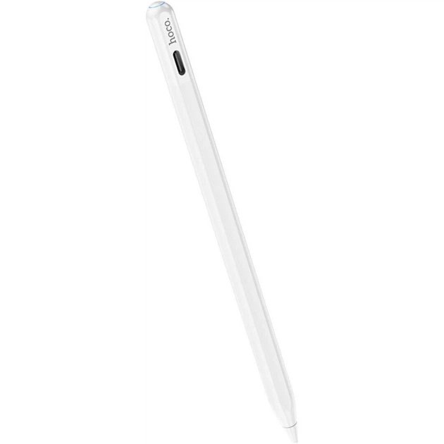 Lápiz Digital HOCO GM112 para iPad con Carga USB-C y Función Antipérdida – Blanco