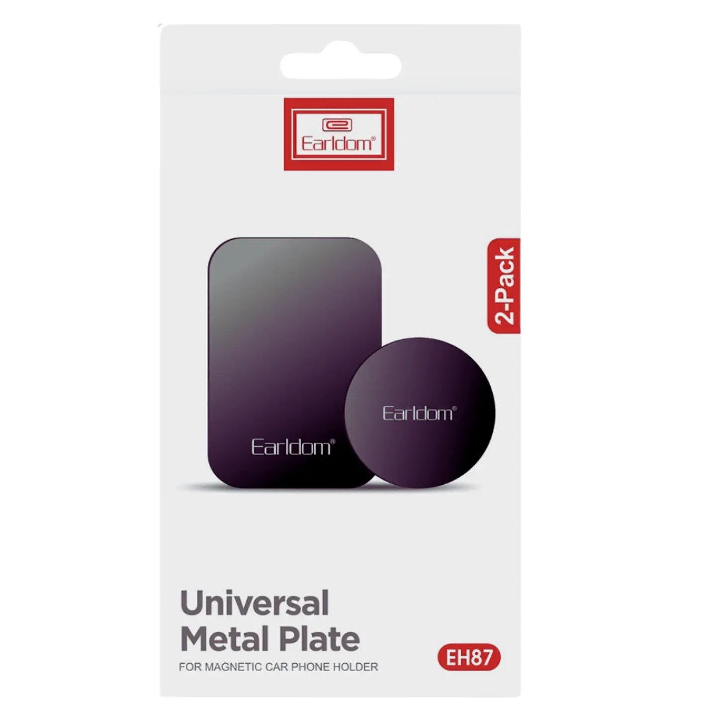 Placas Metálicas EARLDOM EH87 para Soporte Magnético de Celular – Pack de 2 Unidades