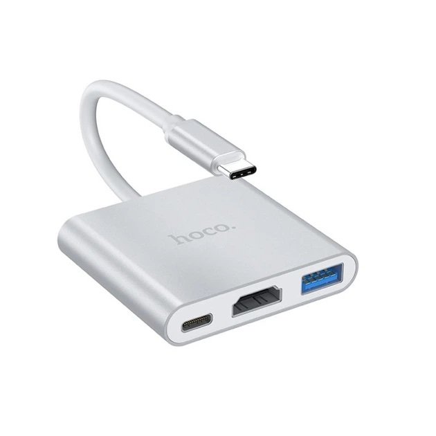 Hub Multipuerto HOCO HB14 USB-C a HDMI, USB 3.0 y PD 67W