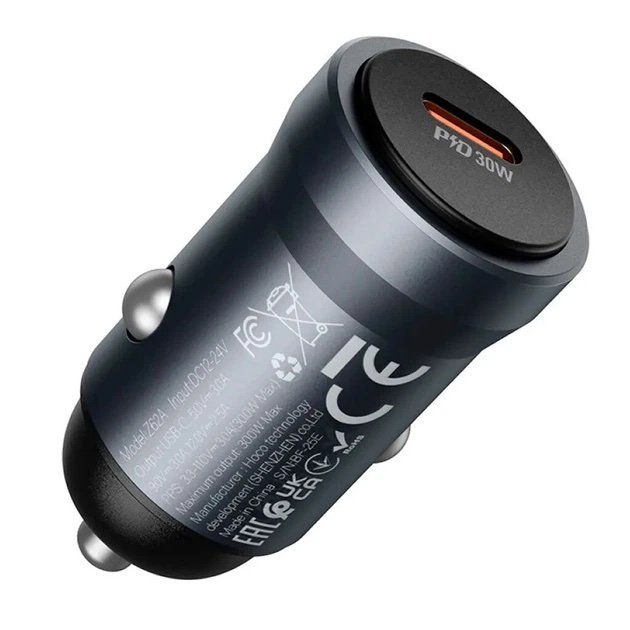 Cargador de Auto HOCO Z62A USB-C PD 30W Carga Rápida - Imagen 3