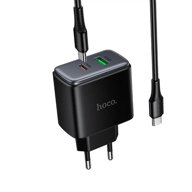 Cargador de Pared HOCO C158A 45W USB-C PD + USB-A Carga Rápida